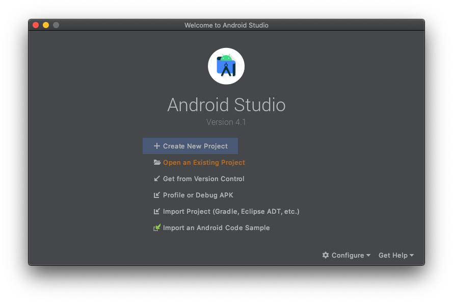 run react native in android studio